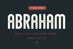 Abraham Family Font for Editorial Design