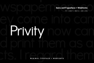 Privity: A Bold Sans Serif for Creative Projects